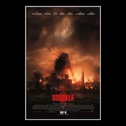 RARE-T Limited Edition Frames Godzilla 2014 Script Limited Signature Edition Studio Licensed Custom Frame