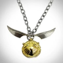 ANIME MALL Harry Potter - Golden Snitch Necklace Ready To Ship! 48 Hour Shipping!
