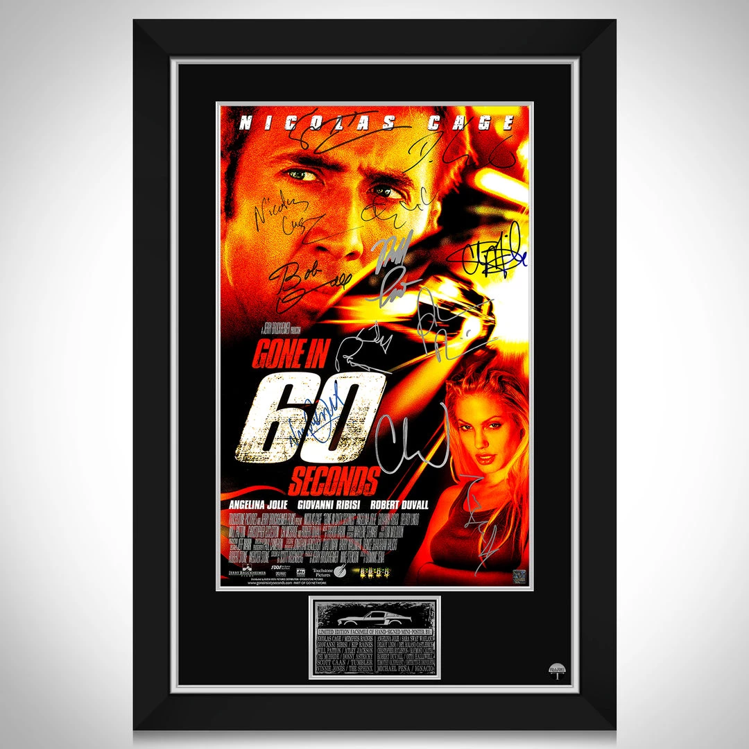RARE-T Gone In 60 Seconds Mini Poster Limited Signature Edition Studio Licensed Custom Frame Limited Edition Frames 1 RARE-T Gone In 60 Seconds Mini Poster Limited Signature Edition Studio Licensed Custom Frame Limited Edition Frames