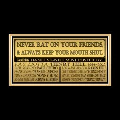 PPC Goodfellas - JSA Certified Mini Poster Hand-Signed By Cast Custom Frame Signed Memorabilia