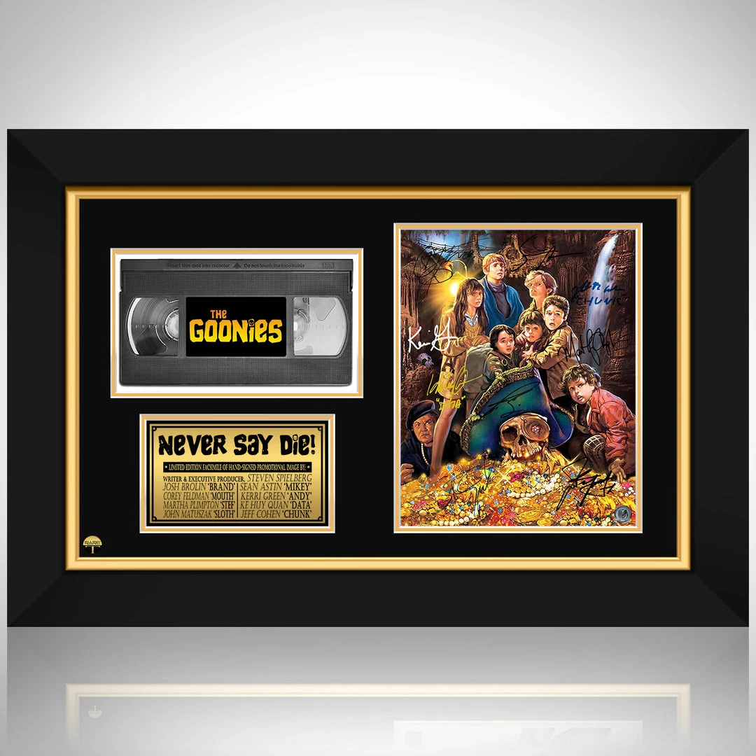 RARE-T Goonies Photo & VHS Limited Signature Edition Studio Licensed Custom Frame NEW 1 RARE-T Goonies Photo & VHS Limited Signature Edition Studio Licensed Custom Frame NEW