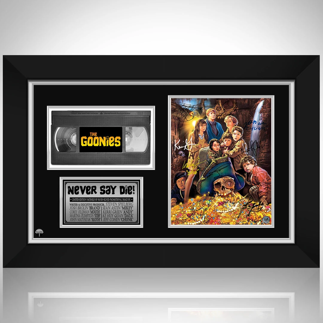 RARE-T Goonies Photo & VHS Limited Signature Edition Studio Licensed Custom Frame NEW 13 RARE-T Goonies Photo & VHS Limited Signature Edition Studio Licensed Custom Frame NEW