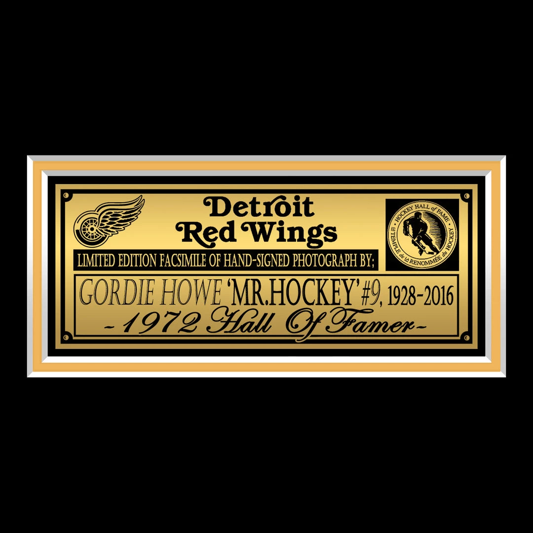 RARE-T Limited Edition Frames Detroit Red Wings - Gordie Howe Limited Signature Edition Studio Licensed Photo Custom Frame 5 RARE-T Limited Edition Frames Detroit Red Wings - Gordie Howe Limited Signature Edition Studio Licensed Photo Custom Frame