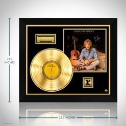 RARE-T Limited Edition Frames Gordon Lightfoot - Sundown Gold LP Limited Signature Edition Studio Licensed Custom Frame