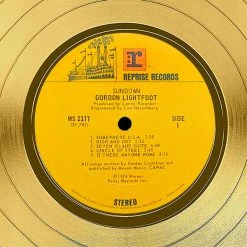 RARE-T Limited Edition Frames Gordon Lightfoot - Sundown Gold LP Limited Signature Edition Studio Licensed Custom Frame