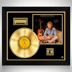 RARE-T Limited Edition Frames Gordon Lightfoot - Sundown Gold LP Limited Signature Edition Studio Licensed Custom Frame
