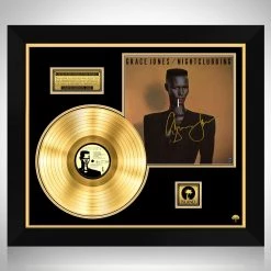 RARE-T Limited Edition Frames Grace Jones - Nightclubbing Gold LP Limited Signature Edition Studio Licensed Custom Frame