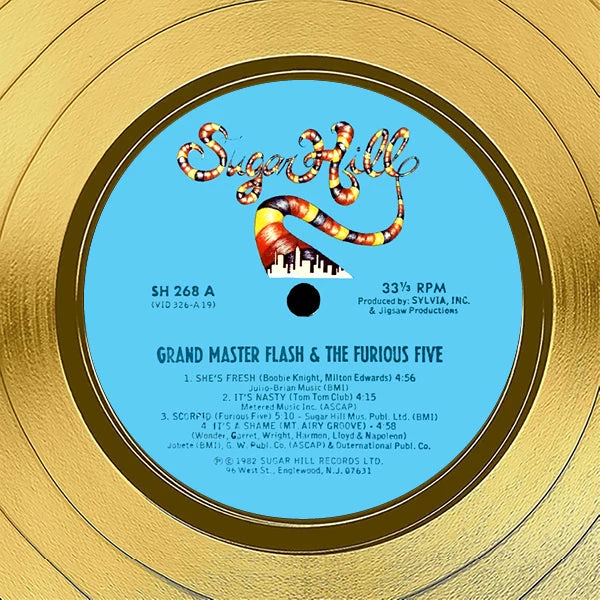 RARE-T Grandmaster Flash & The Furious Five The Message Gold LP Limited Signature Edition Studio Licensed Custom Frame Limited Edition Frames 3 RARE-T Grandmaster Flash & The Furious Five The Message Gold LP Limited Signature Edition Studio Licensed Custom Frame Limited Edition Frames