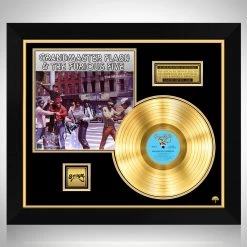 RARE-T Grandmaster Flash & The Furious Five The Message Gold LP Limited Signature Edition Studio Licensed Custom Frame Limited Edition Frames