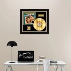 RARE-T Grease - Original Soundtrack Gold LP Limited Signature Edition Studio Licensed Custom Frame