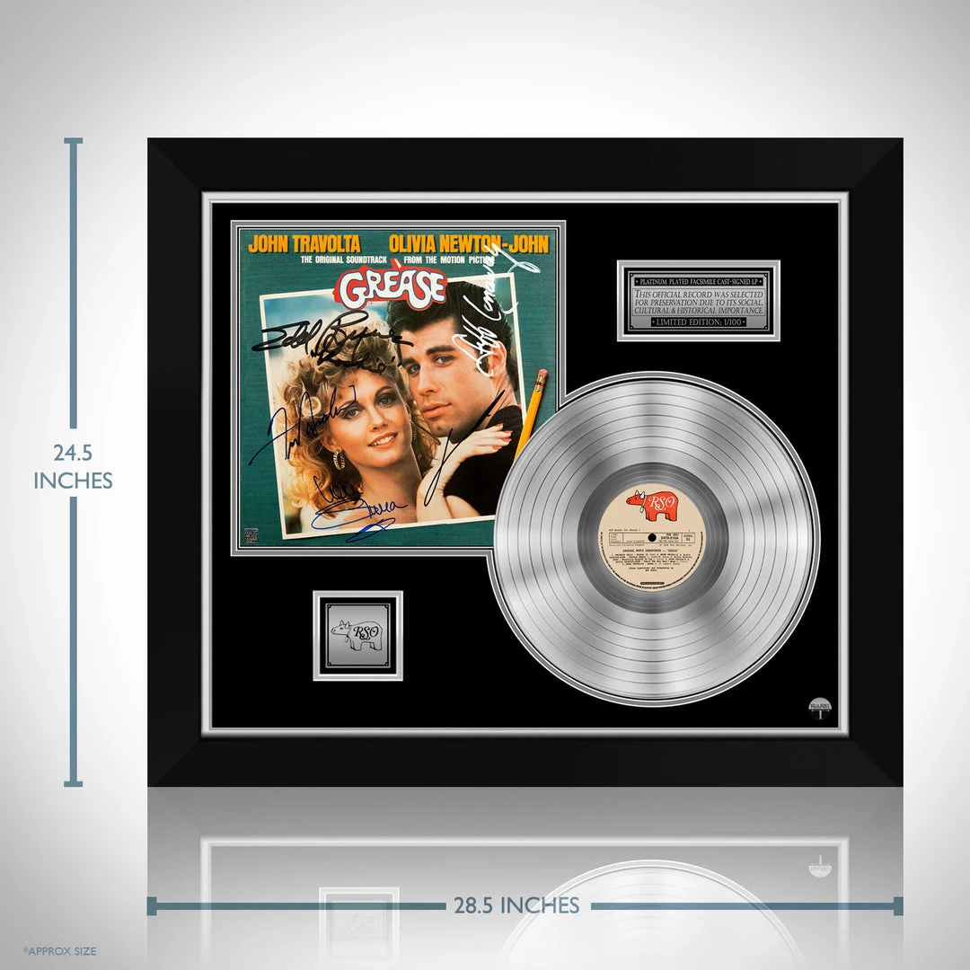 RARE-T Limited Edition Frames Grease - Original Soundtrack Platinum LP Limited Signature Edition Studio Licensed Custom Frame 3 RARE-T Limited Edition Frames Grease - Original Soundtrack Platinum LP Limited Signature Edition Studio Licensed Custom Frame