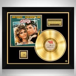 RARE-T Grease - Original Soundtrack Gold LP Limited Signature Edition Studio Licensed Custom Frame