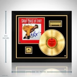 RARE-T Limited Edition Frames Great Balls Of Fire - Soundtrack Gold LP Limited Signature Edition Studio Licensed Custom Frame