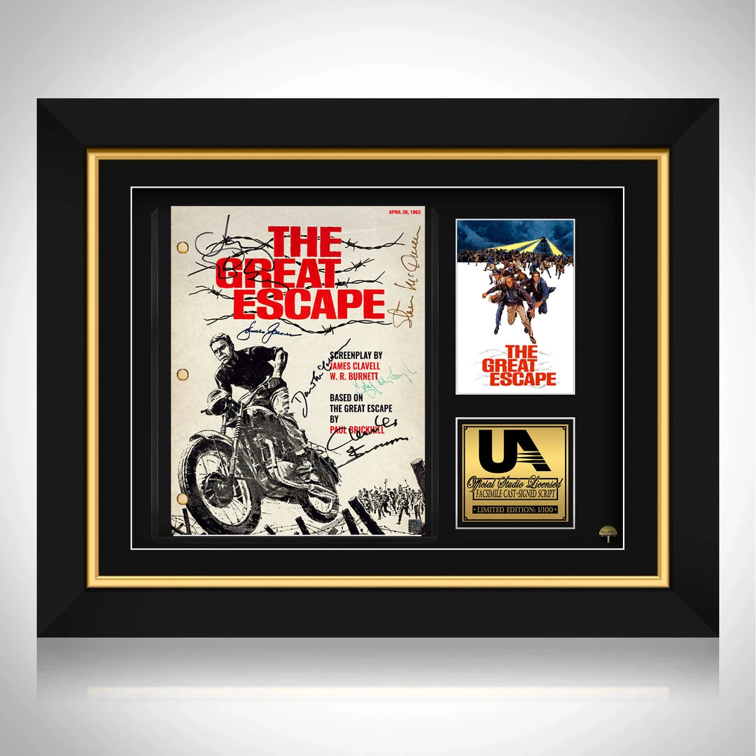 RARE-T The Great Escape Script Limited Signature Edition Studio Licensed Custom Frame 1 RARE-T The Great Escape Script Limited Signature Edition Studio Licensed Custom Frame