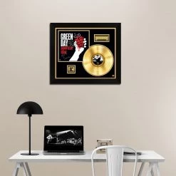 RARE-T Limited Edition Frames Green Day American Idiot Gold LP Limited Signature Edition Studio Licensed Custom Frame