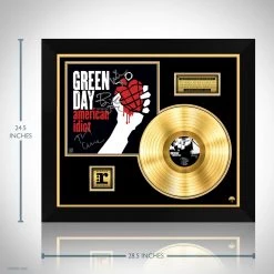 RARE-T Limited Edition Frames Green Day American Idiot Gold LP Limited Signature Edition Studio Licensed Custom Frame