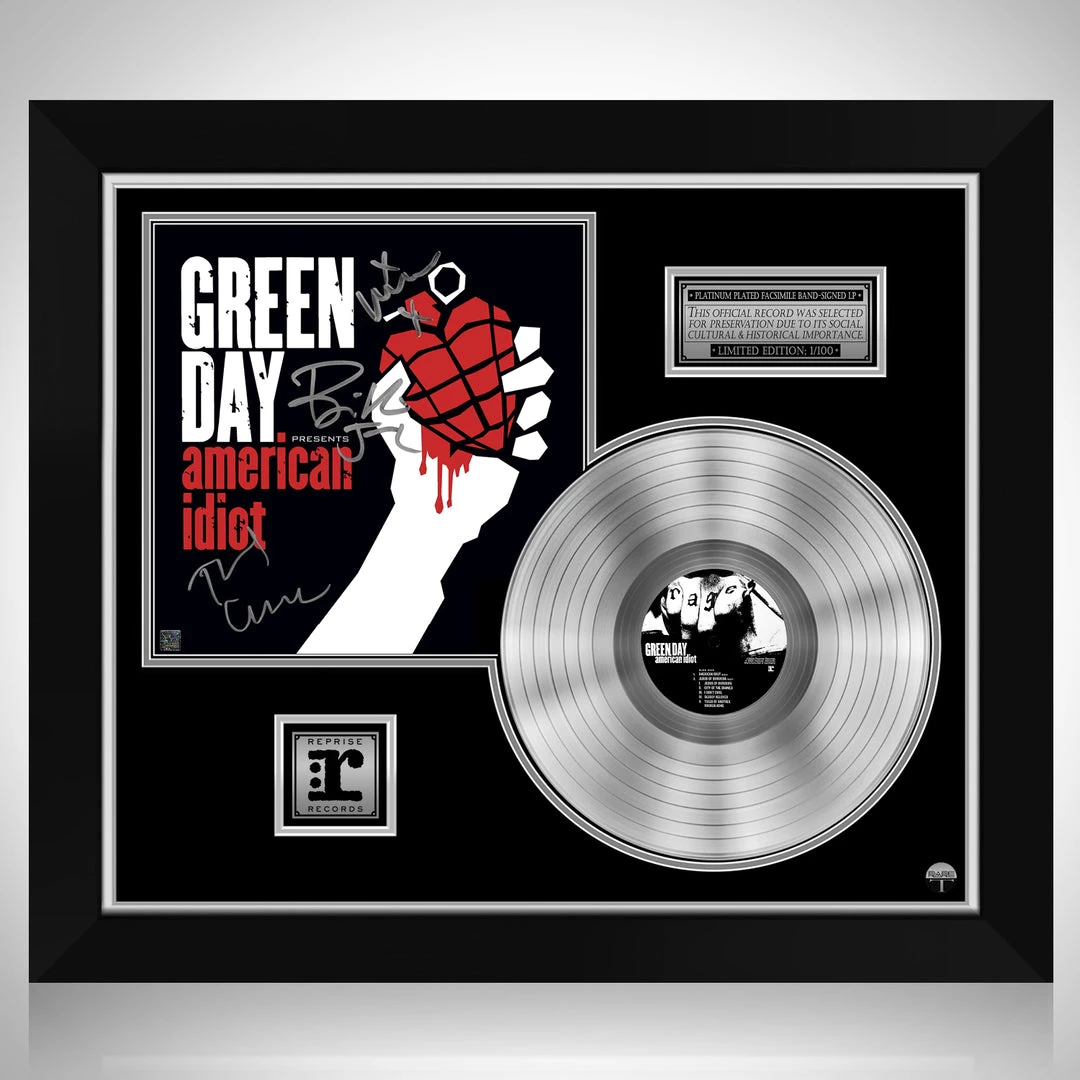 RARE-T Green Day - American Idiot Platinum LP Limited Signature Edition Studio Licensed Custom Frame Limited Edition Frames 1 RARE-T Green Day - American Idiot Platinum LP Limited Signature Edition Studio Licensed Custom Frame Limited Edition Frames