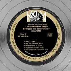 RARE-T Limited Edition Frames Green Hornet - Soundtrack Platinum LP Limited Signature Edition Studio Licensed Custom Frame