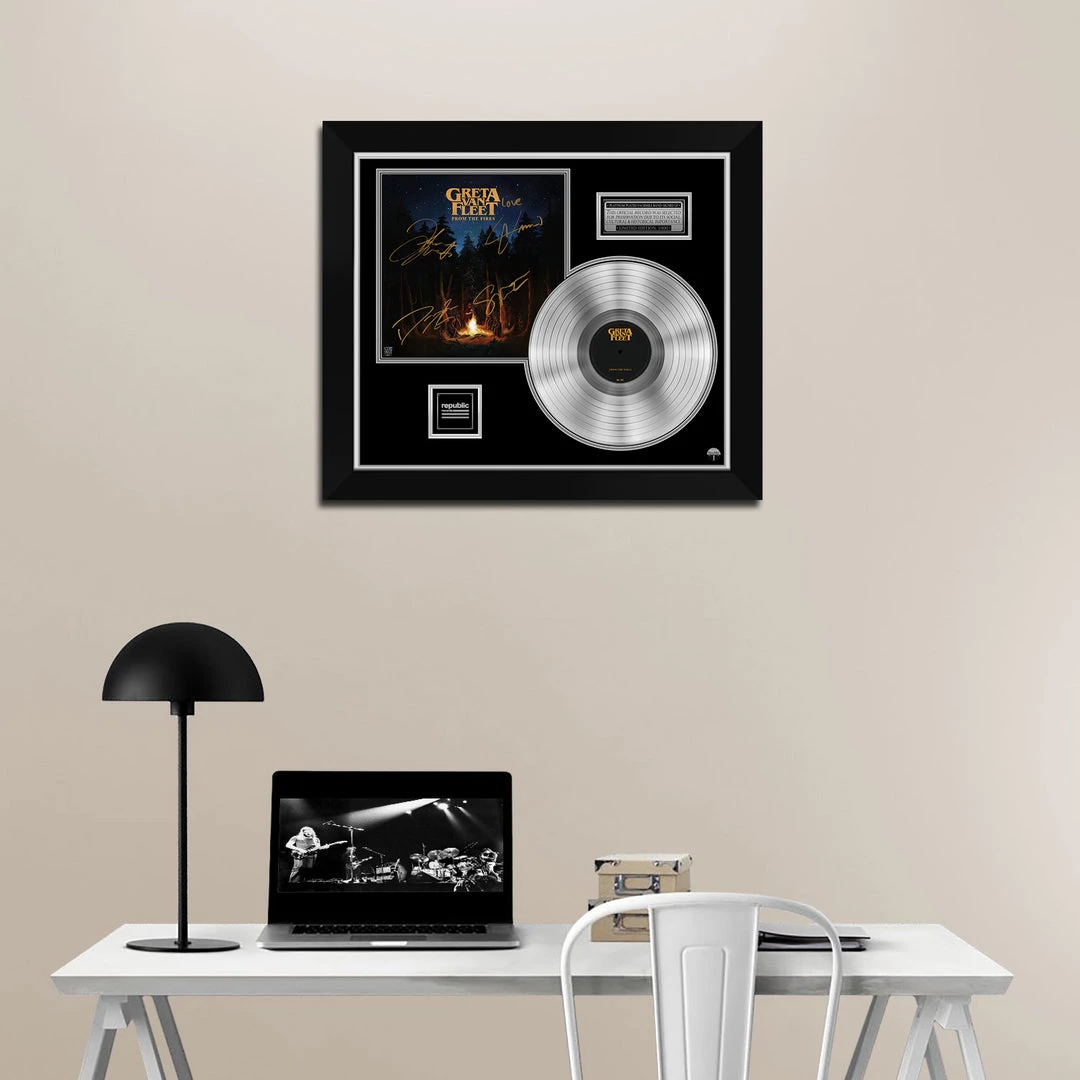 RARE-T Greta Van Fleet - From The Fires Platinum LP Limited Signature Edition Studio Licensed Custom Frame 2 RARE-T Greta Van Fleet - From The Fires Platinum LP Limited Signature Edition Studio Licensed Custom Frame