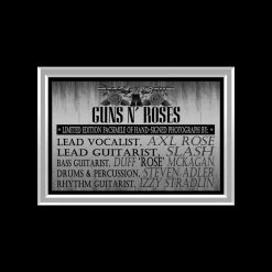 RARE-T Limited Edition Frames Guns N Roses Band Photo Limited Signature Edition Studio Licensed Custom Frame