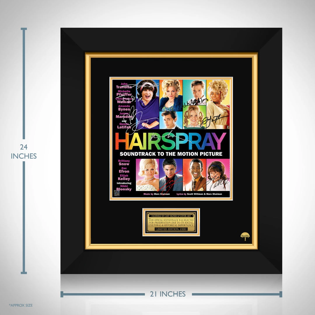 RARE-T Hairspray - Soundtrack LP Cover Limited Signature Edition Studio Licensed Custom Frame 3 RARE-T Hairspray - Soundtrack LP Cover Limited Signature Edition Studio Licensed Custom Frame