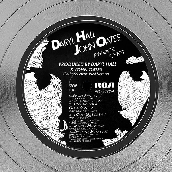 RARE-T Hall And Oates - Private Eyes Platinum LP Limited Signature Edition Studio Licensed Custom Frame Limited Edition Frames 6 RARE-T Hall And Oates - Private Eyes Platinum LP Limited Signature Edition Studio Licensed Custom Frame Limited Edition Frames