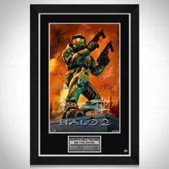 RARE-T Halo 2 Mini Poster Limited Signature Edition Studio Licensed Custom Frame Limited Edition Frames