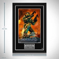 RARE-T Halo 2 Mini Poster Limited Signature Edition Studio Licensed Custom Frame Limited Edition Frames