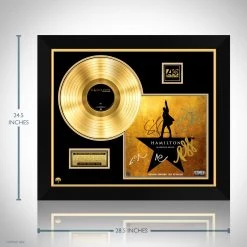RARE-T Hamilton - Original Broadway Cast Recordings Gold LP Limited Signature Edition Studio Licensed Custom Frame Limited Edition Frames
