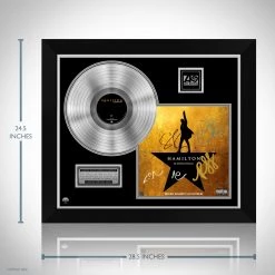 RARE-T Limited Edition Frames Hamilton - Original Broadway Cast Recordings Platinum LP Limited Signature Edition Studio Licensed Custom Frame