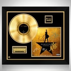 RARE-T Hamilton - Original Broadway Cast Recordings Gold LP Limited Signature Edition Studio Licensed Custom Frame Limited Edition Frames