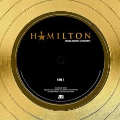 RARE-T Hamilton - Original Broadway Cast Recordings Gold LP Limited Signature Edition Studio Licensed Custom Frame Limited Edition Frames