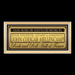 PPC John Mellencamp - Scarecrow Beckett Certified Signed Gold LP By John Mellencamp Custom Frame Signed Memorabilia