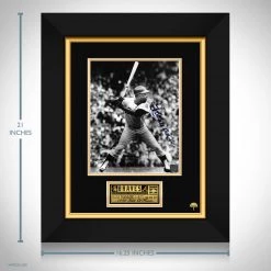 RARE-T Hank Aaron Braves Memorial Photo Limited Signature Edition Custom Frame
