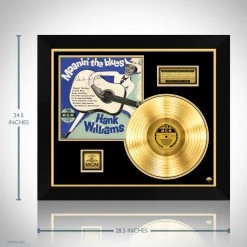 RARE-T Limited Edition Frames Hank Williams - Moanin' The Blues Gold LP Limited Signature Edition Studio Licensed Custom Frame