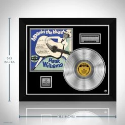 RARE-T Limited Edition Frames Hank Williams - Moanin' The Blues Platinum LP Limited Signature Edition Studio Licensed Custom Frame