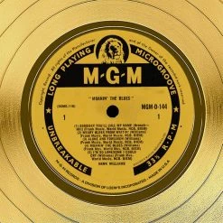 RARE-T Limited Edition Frames Hank Williams - Moanin' The Blues Gold LP Limited Signature Edition Studio Licensed Custom Frame