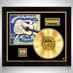 RARE-T Limited Edition Frames Hank Williams - Moanin' The Blues Gold LP Limited Signature Edition Studio Licensed Custom Frame