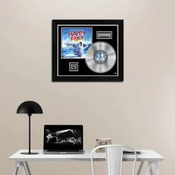 RARE-T Happy Feet - Music From The Motion Picture Platinum LP Limited Signature Edition Studio Licensed Custom Frame