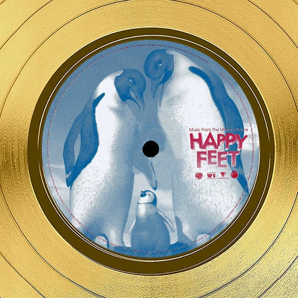 RARE-T Happy Feet - Music From The Motion Picture Gold LP Limited Signature Edition Studio Licensed Custom Frame Limited Edition Frames 4 RARE-T Happy Feet - Music From The Motion Picture Gold LP Limited Signature Edition Studio Licensed Custom Frame Limited Edition Frames