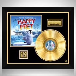 RARE-T Happy Feet - Music From The Motion Picture Gold LP Limited Signature Edition Studio Licensed Custom Frame Limited Edition Frames