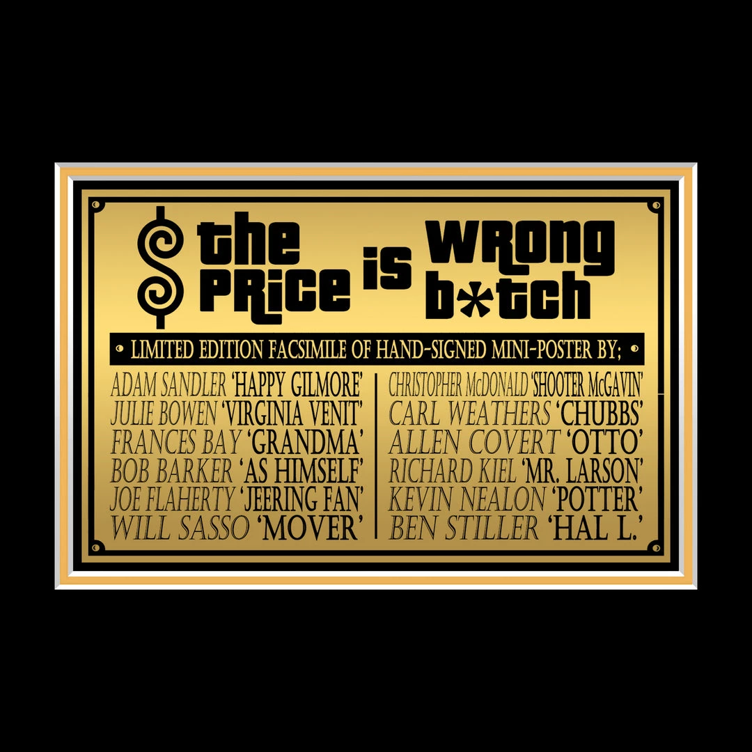 RARE-T Happy Gilmore Mini Poster Limited Signature Edition Studio Licensed Custom Frame Limited Edition Frames 6 RARE-T Happy Gilmore Mini Poster Limited Signature Edition Studio Licensed Custom Frame Limited Edition Frames