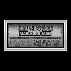 RARE-T Harley Davidson & The Marlboro Man Limited Signature Edition Studio Licensed Photo Custom Frame Limited Edition Frames
