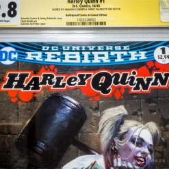 RARE-T Cgc Signature Edition 'Harley Quinn #1-9.8 Handsigned By Amanda Conner & Jimmy Palmiotti' Signed Comic Memorabilia