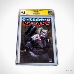 RARE-T Cgc Signature Edition 'Harley Quinn #1-9.8 Handsigned By Amanda Conner & Jimmy Palmiotti' Signed Comic Memorabilia