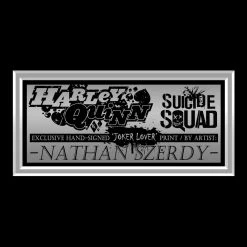 VAULT COLLECTIBLES Harley Quinn 'Joker Love' Hand-Signed Artwork Print By Artist Nathan Szerdy Custom Frame