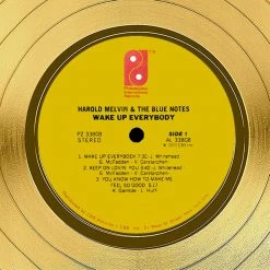 Rare-T Limited Edition Frames Harold Melvin And The Bluenotes - Wake Up Everybody Gold LP Limited Signature Edition Studio Licensed Custom Frame