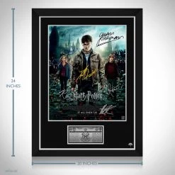 RARE-T Harry Potter & The Deathly Hallows Mini Poster Limited Signature Edition Studio Licensed Custom Frame
