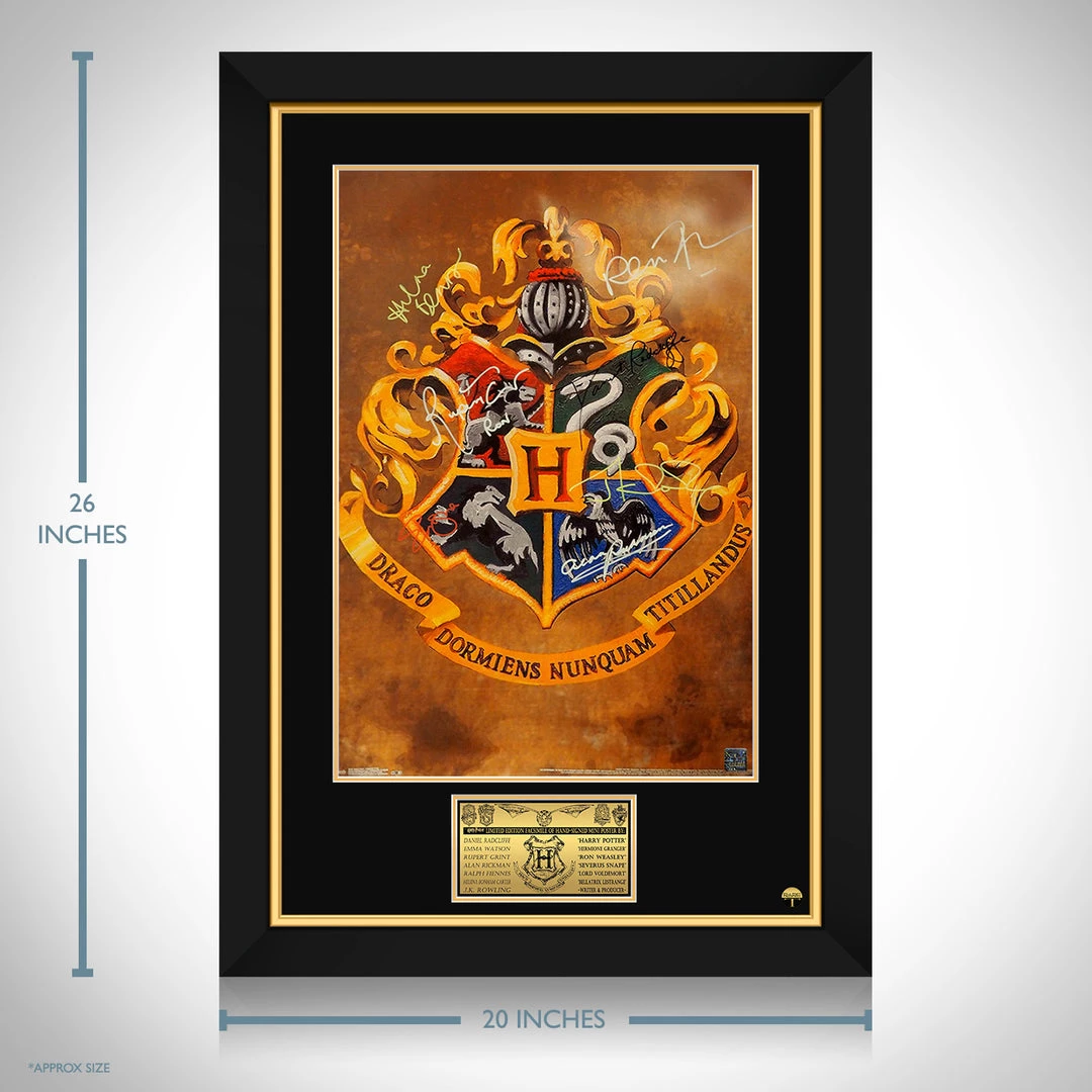 RARE-T Limited Edition Frames Harry Potter Hogwarts Logo Mini Poster Limited Signature Edition Studio Licensed Custom Frame 3 RARE-T Limited Edition Frames Harry Potter Hogwarts Logo Mini Poster Limited Signature Edition Studio Licensed Custom Frame