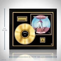 RARE-T Harry Styles Fine Line Gold LP Limited Signature Edition Studio Licensed Custom Frame